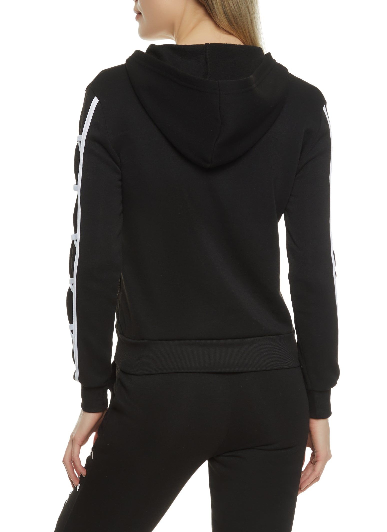 Baby Girl Lace Up Graphic Pullover Hoodie sold by Rainbow product image thumbnail 3