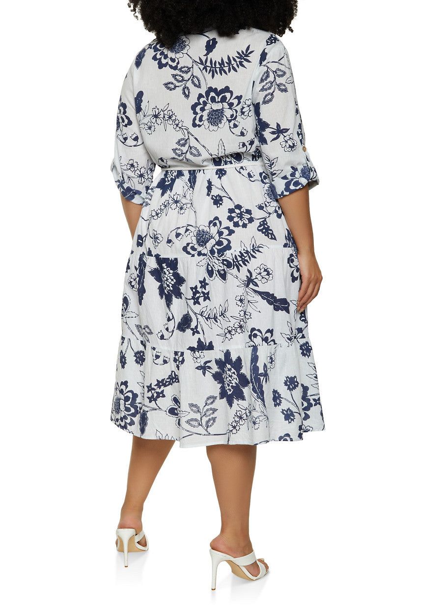 Plus Size Rope Tie Waist Belted Dress sold by Rainbow product image thumbnail 3