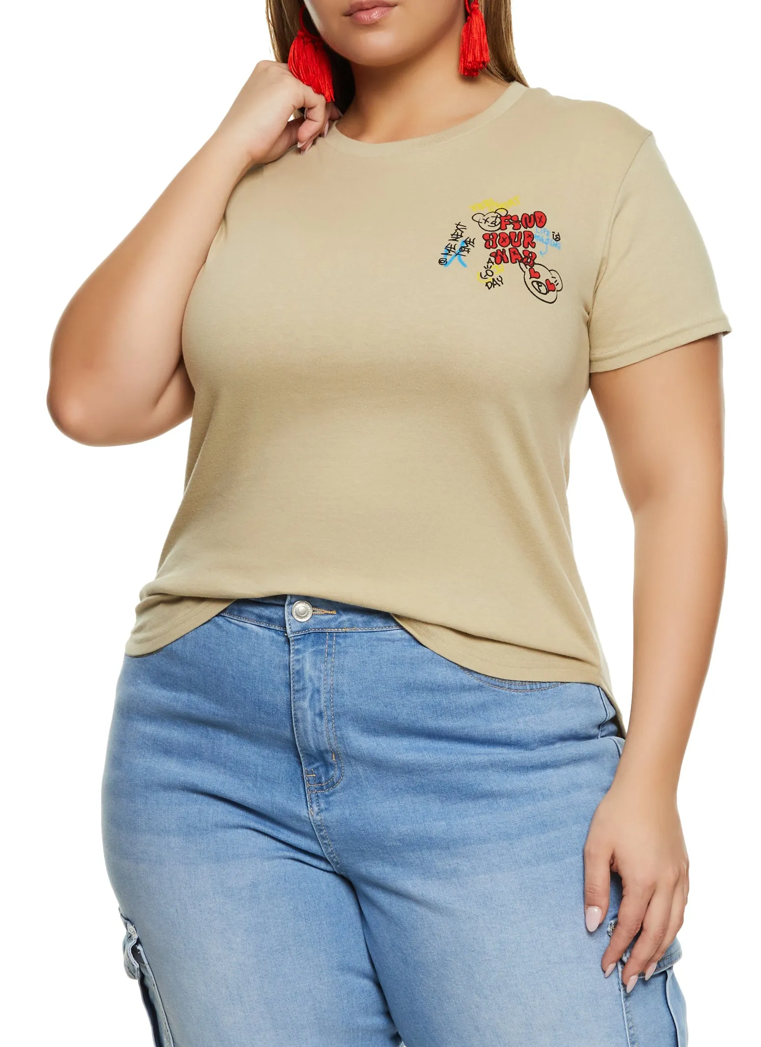 Plus Size Find Your Way Graphic High Low Tee sold by Rainbow product image thumbnail 2
