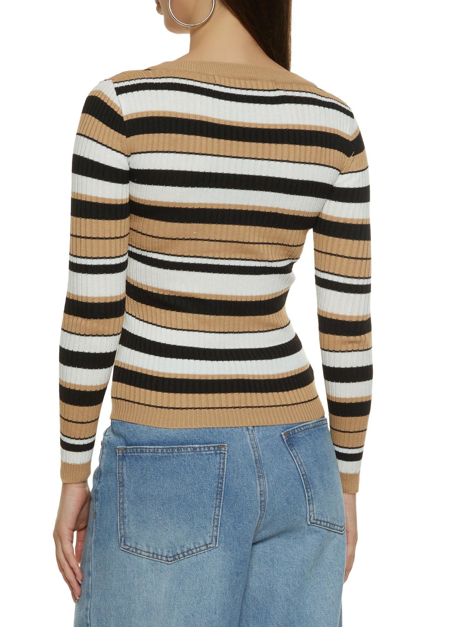 Striped V Neck Sweater sold by Rainbow product image thumbnail 2
