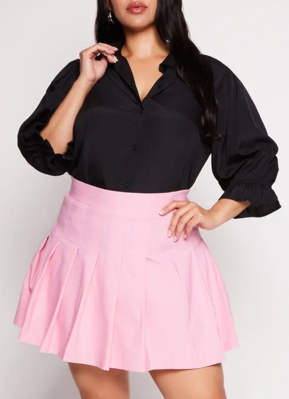 Plus Size Balloon Quarter Sleeve Shirt sold by Rainbow