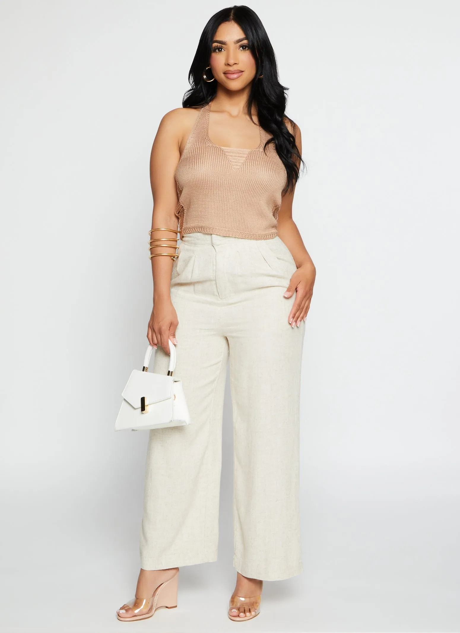 Distressed Knit Halter Top sold by Rainbow product image thumbnail 2