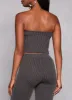 Rib Knit Cropped Tube Top sold by Rainbow