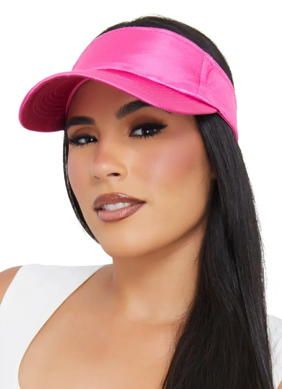 Satin Velcro Strap Visor sold by Rainbow