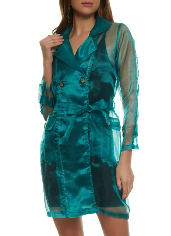 Sheer Organza Trench Coat sold by Rainbow