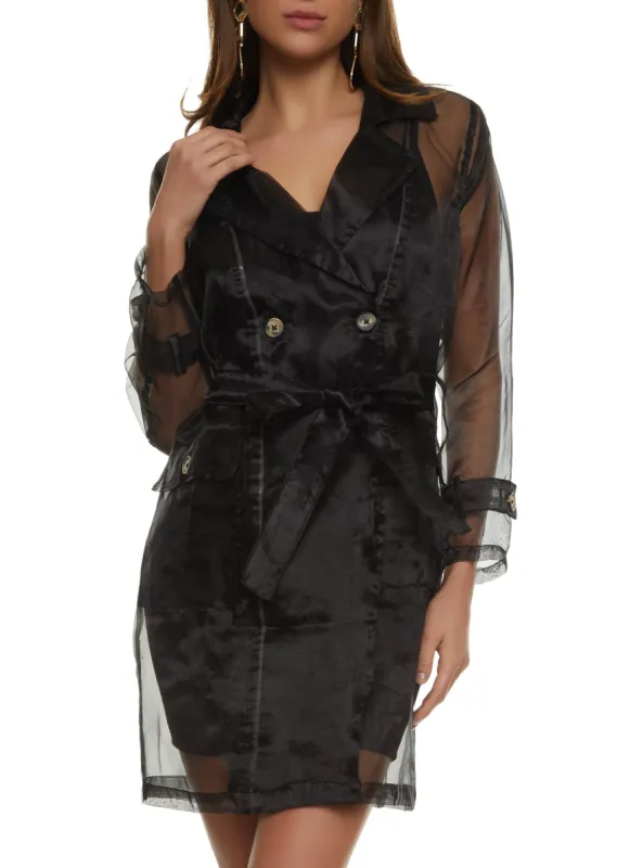 Sheer Organza Trench Coat sold by Rainbow