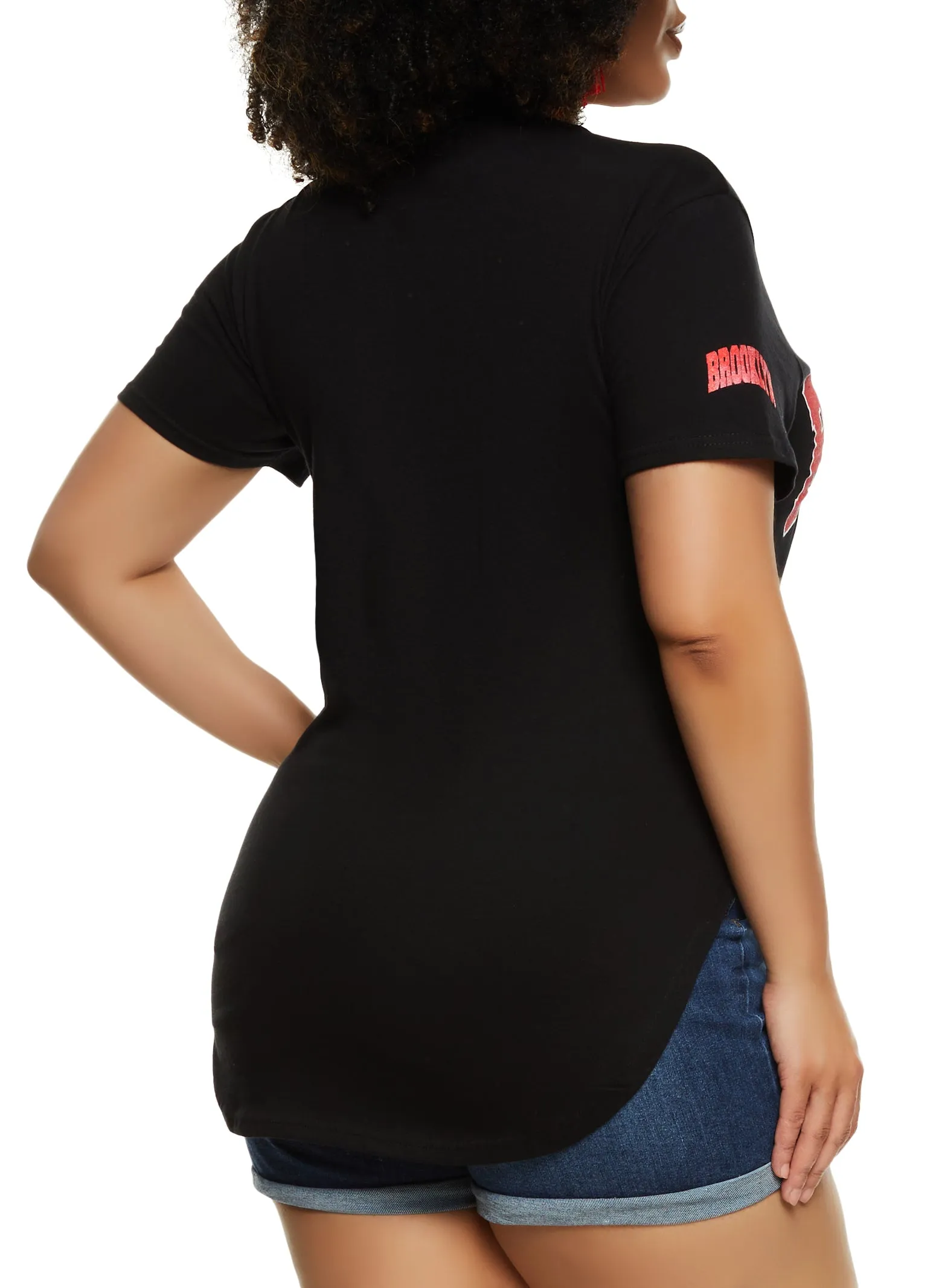 Plus Size Brooklyn High Low Hem Graphic Tee sold by Rainbow product image thumbnail 3