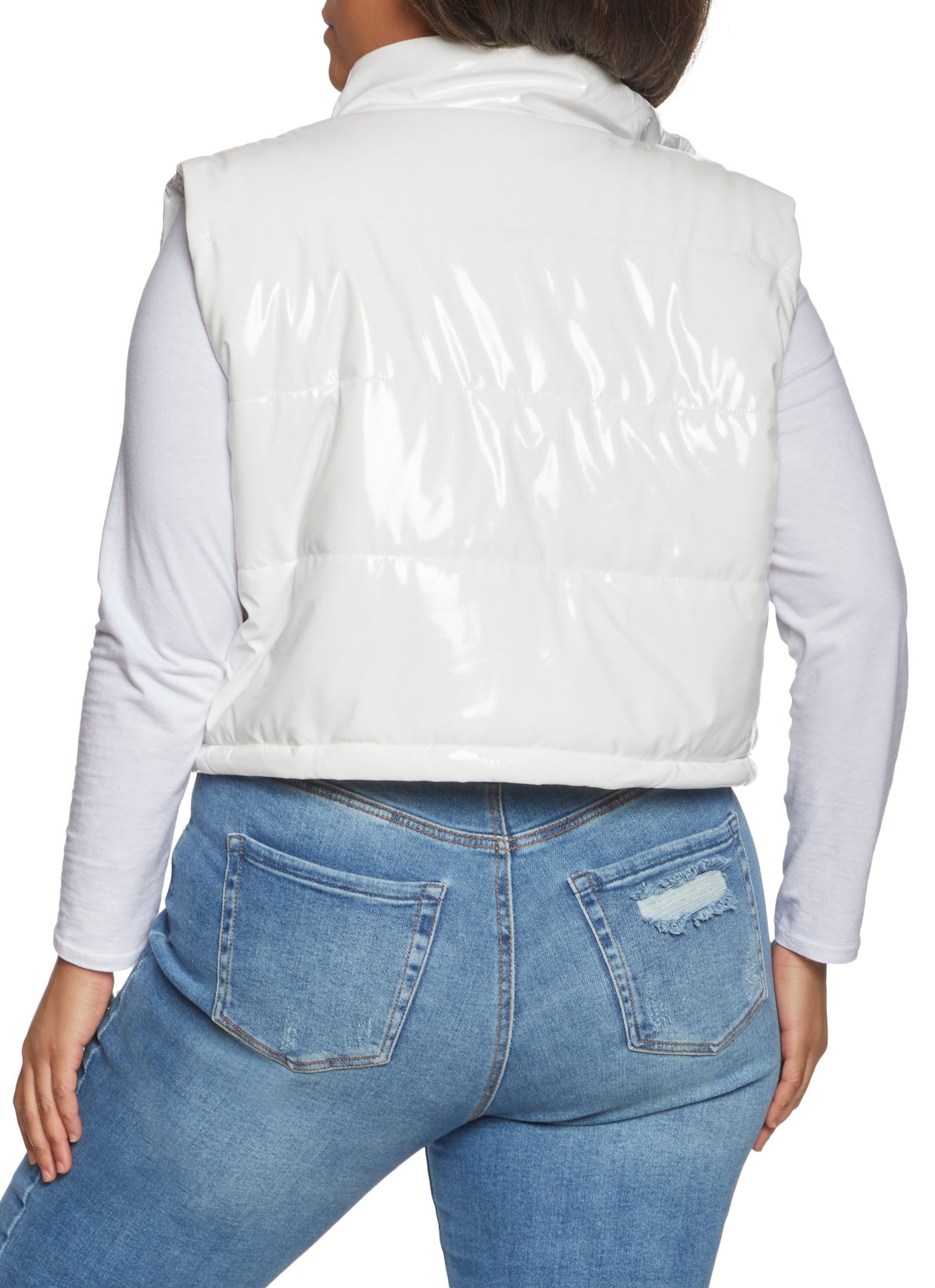 Plus Size Faux Patent Leather Vest sold by Rainbow product image thumbnail 2