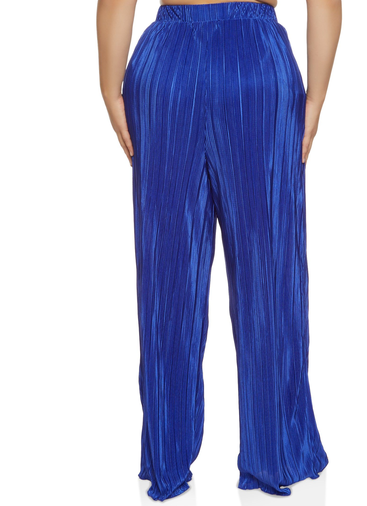 Plus Size High Waist Plisse Palazzo Pants sold by Rainbow product image thumbnail 2