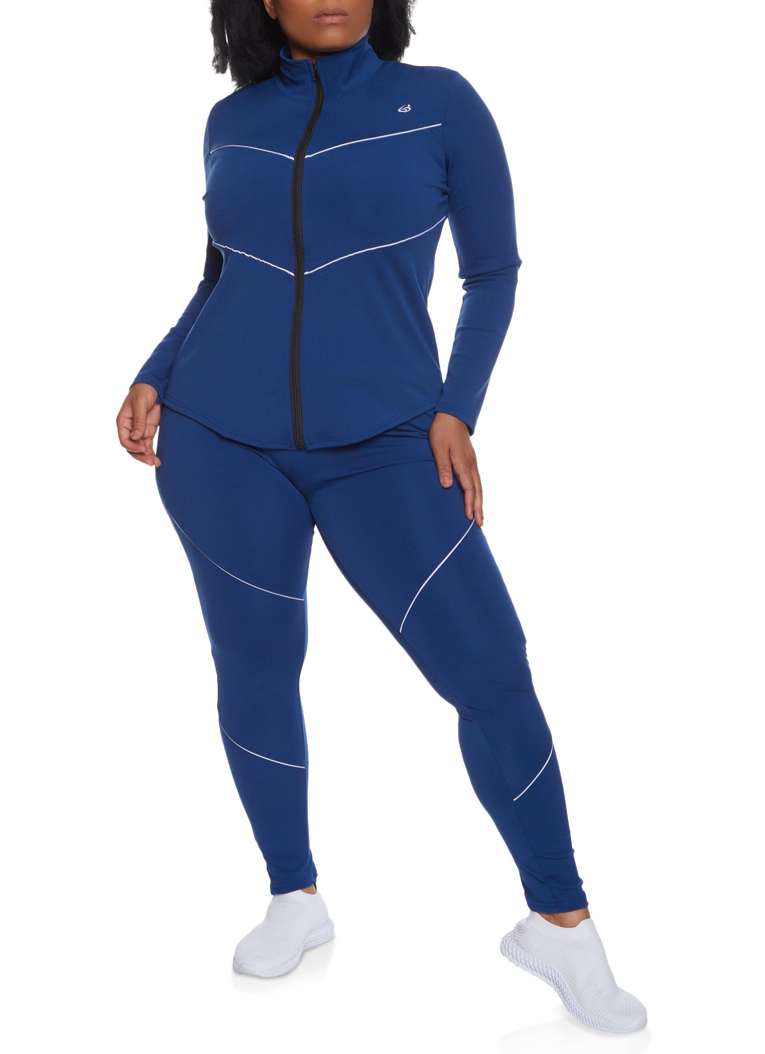 Plus Size Contrast Detail Track Jacket sold by Rainbow product image thumbnail 2