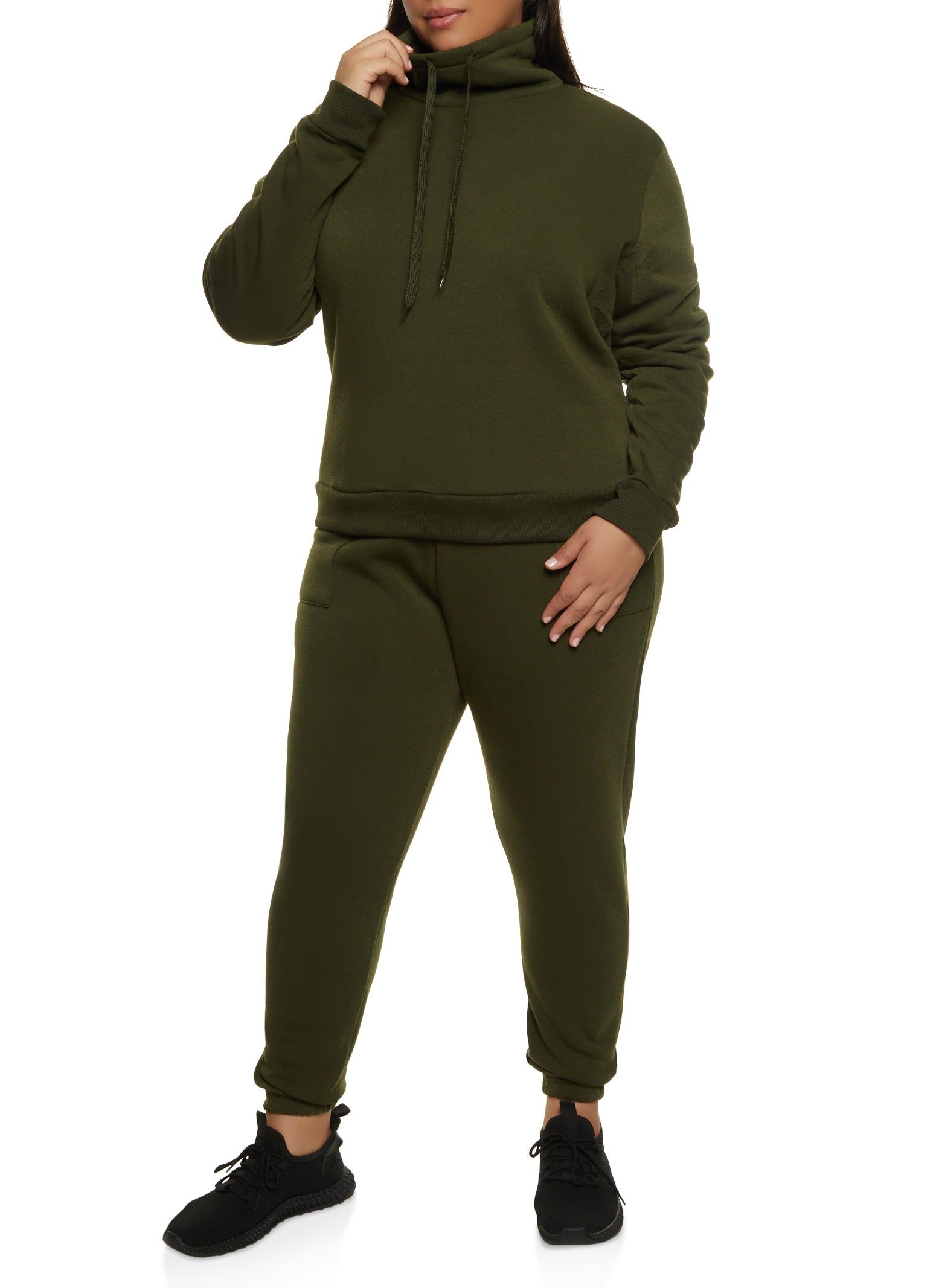 Plus Size Fleece Funnel Neck Sweatshirt sold by Rainbow product image thumbnail 2