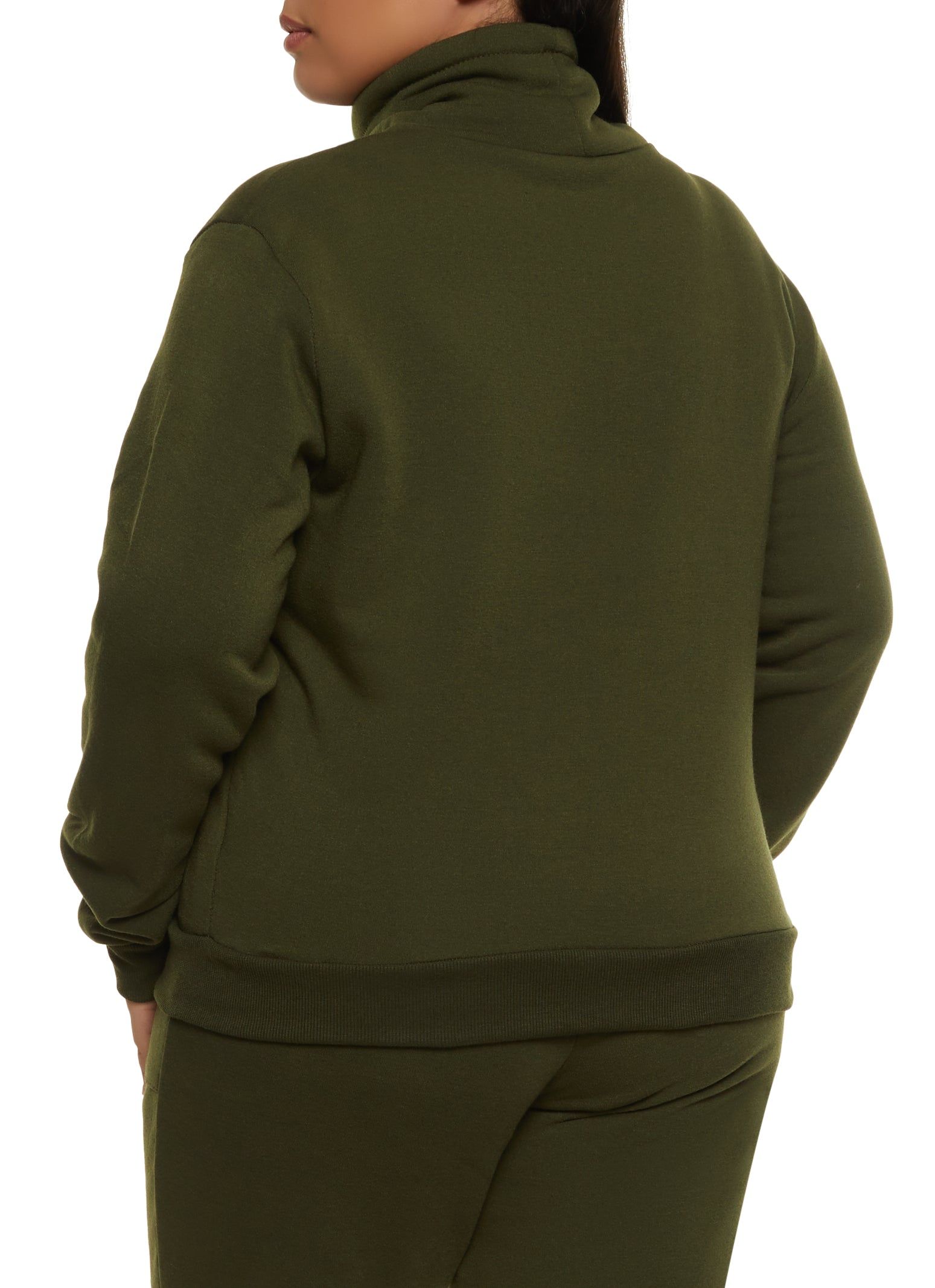 Plus Size Fleece Funnel Neck Sweatshirt sold by Rainbow product image thumbnail 3
