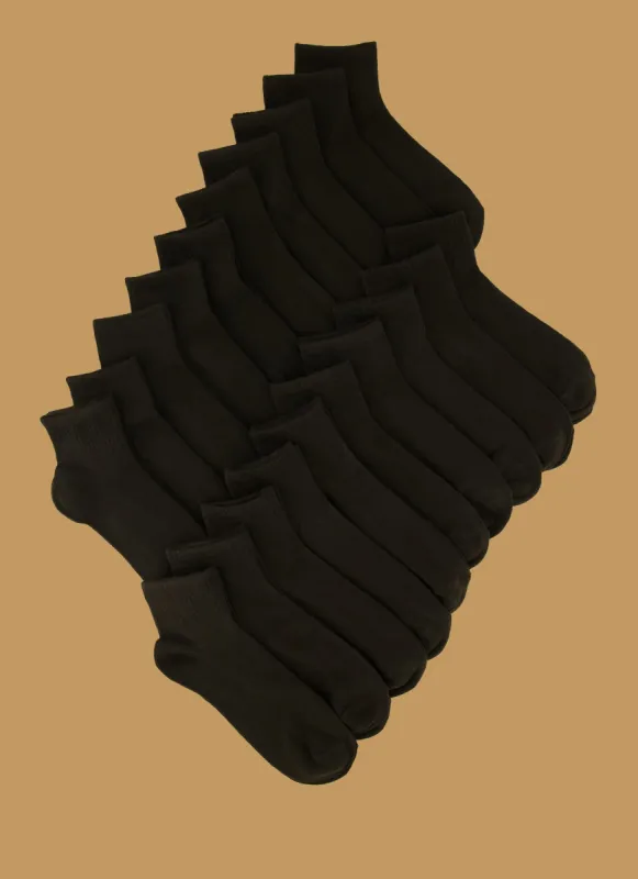 Mens K-Swiss Quarter Socks 20 Pack made by Rainbow