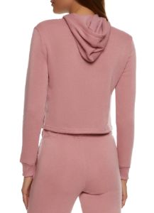 Fleece Hooded Cropped Sweatshirt sold by Rainbow