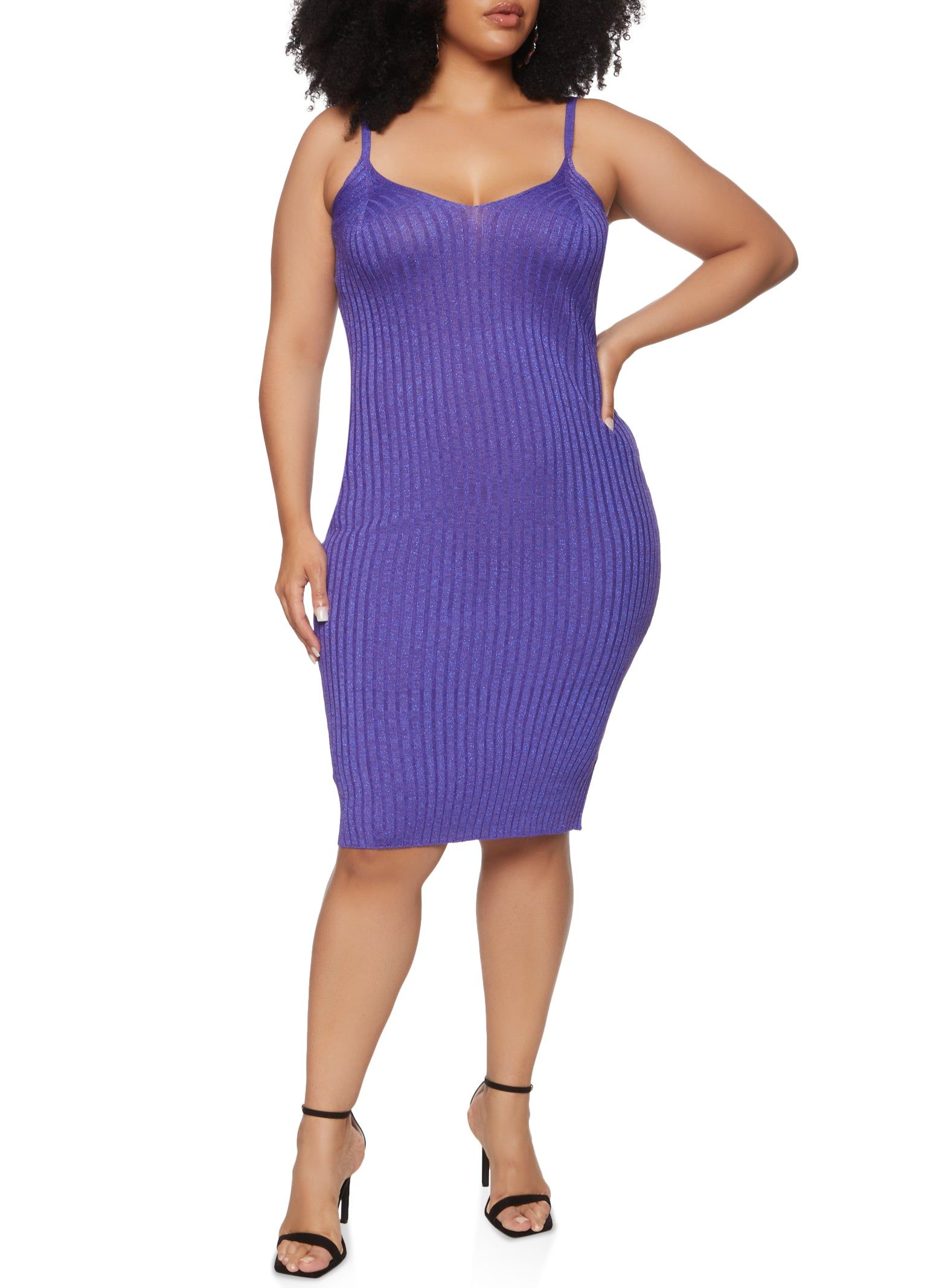 Plus Size Ribbed Knit Midi Cami Dress sold by Rainbow product image thumbnail 2
