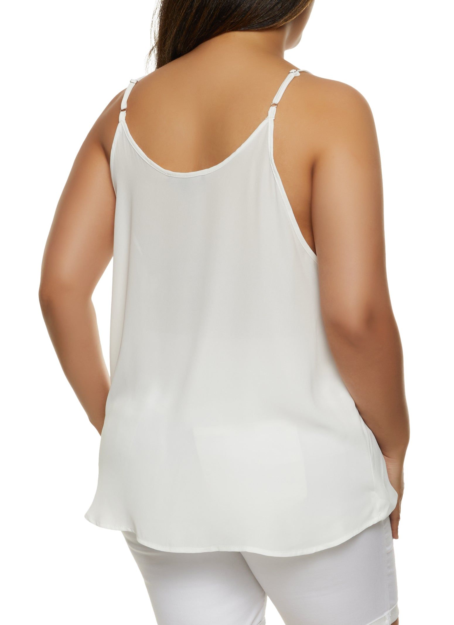 Plus Size Solid Faux Wrap Cami sold by Rainbow product image thumbnail 2