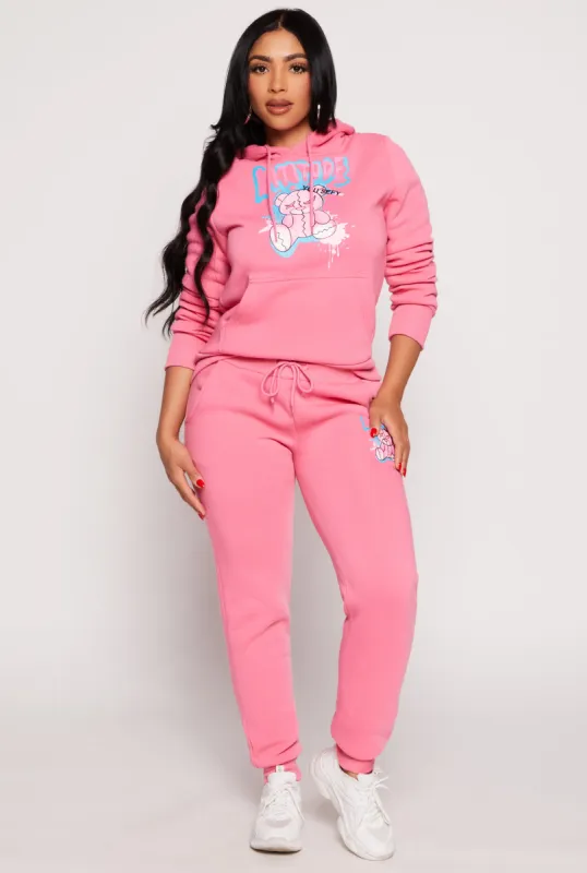 Fleece Lined Attitude Graphic Sweatpants sold by Rainbow