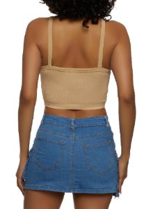 Ribbed Knit Seamless Cropped Cami sold by Rainbow