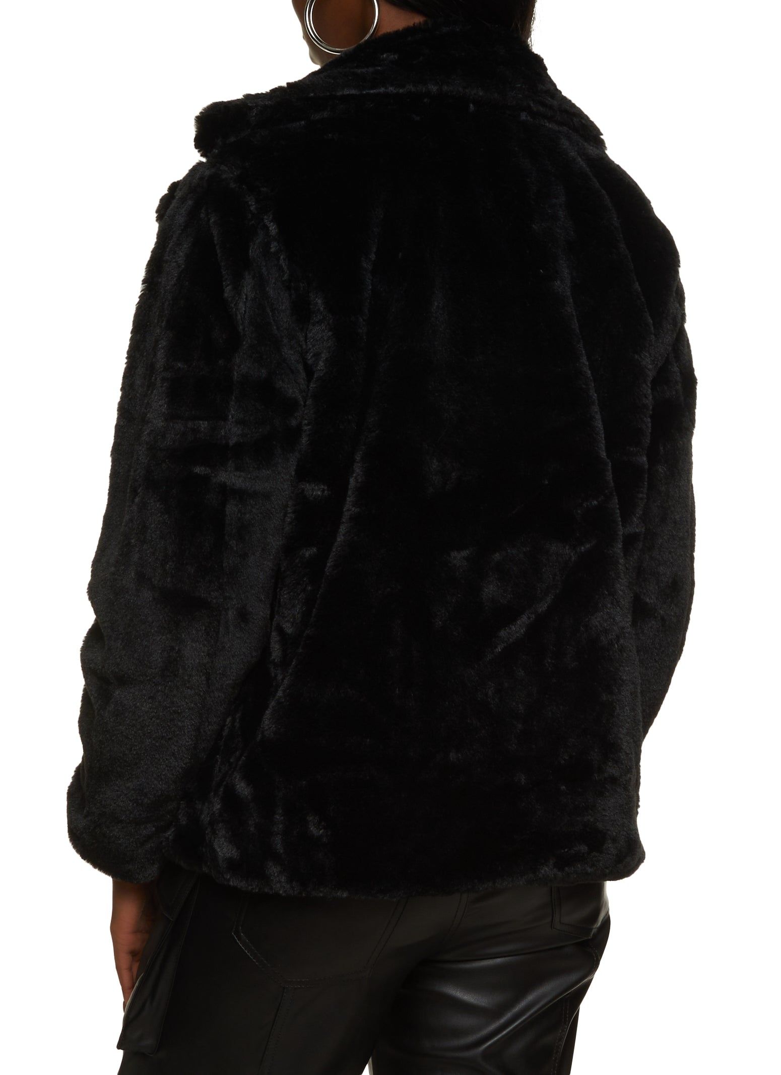 Snap Button Front Faux Fur Jacket sold by Rainbow product image thumbnail 2