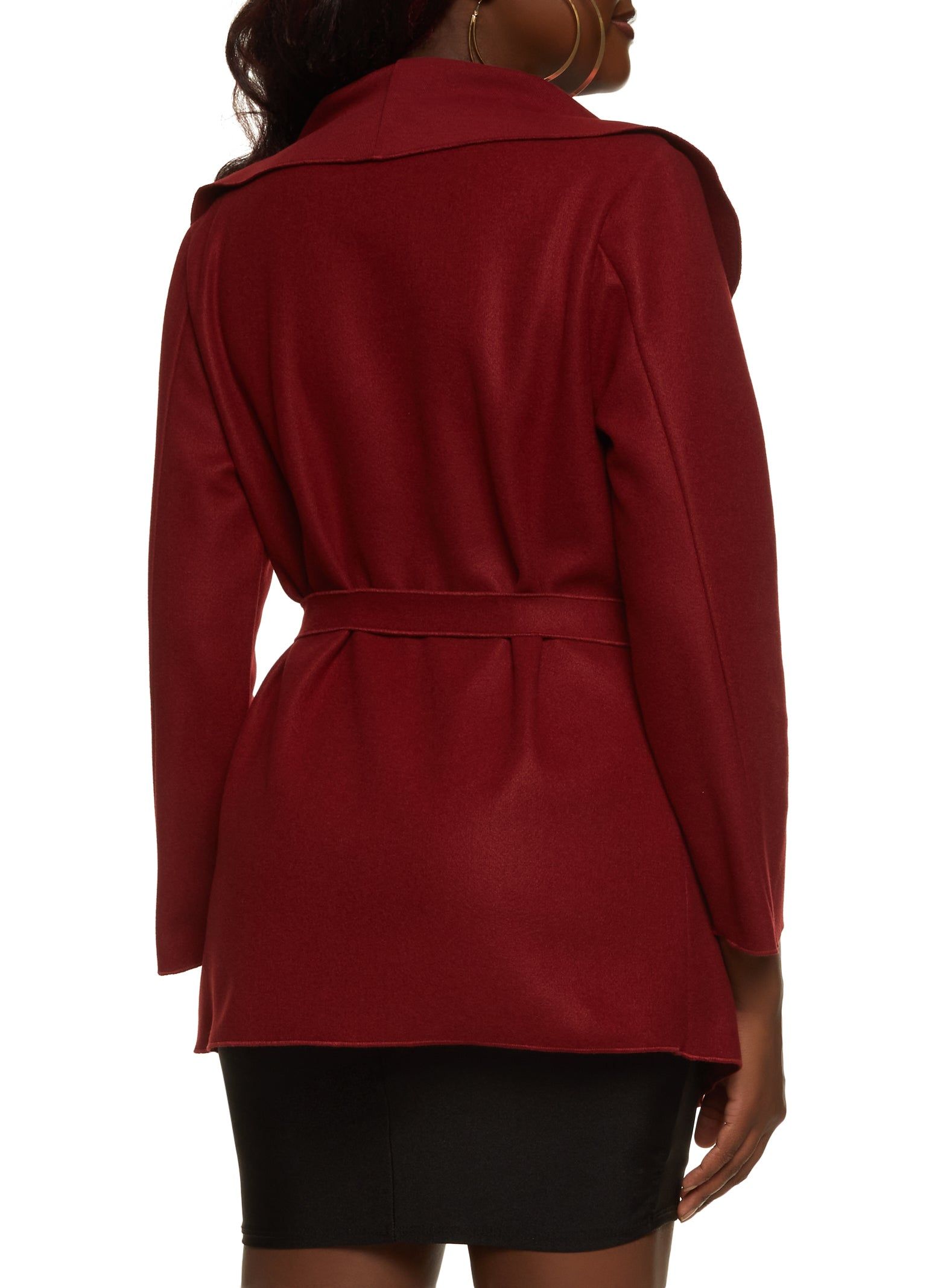 Waterfall Collar Belted Coat sold by Rainbow product image thumbnail 3