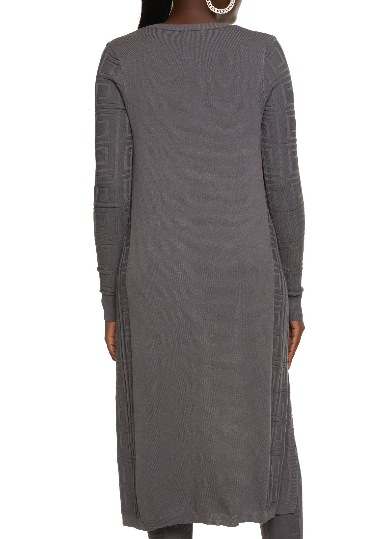 Solid Textured Knit Duster sold by Rainbow product image thumbnail 3