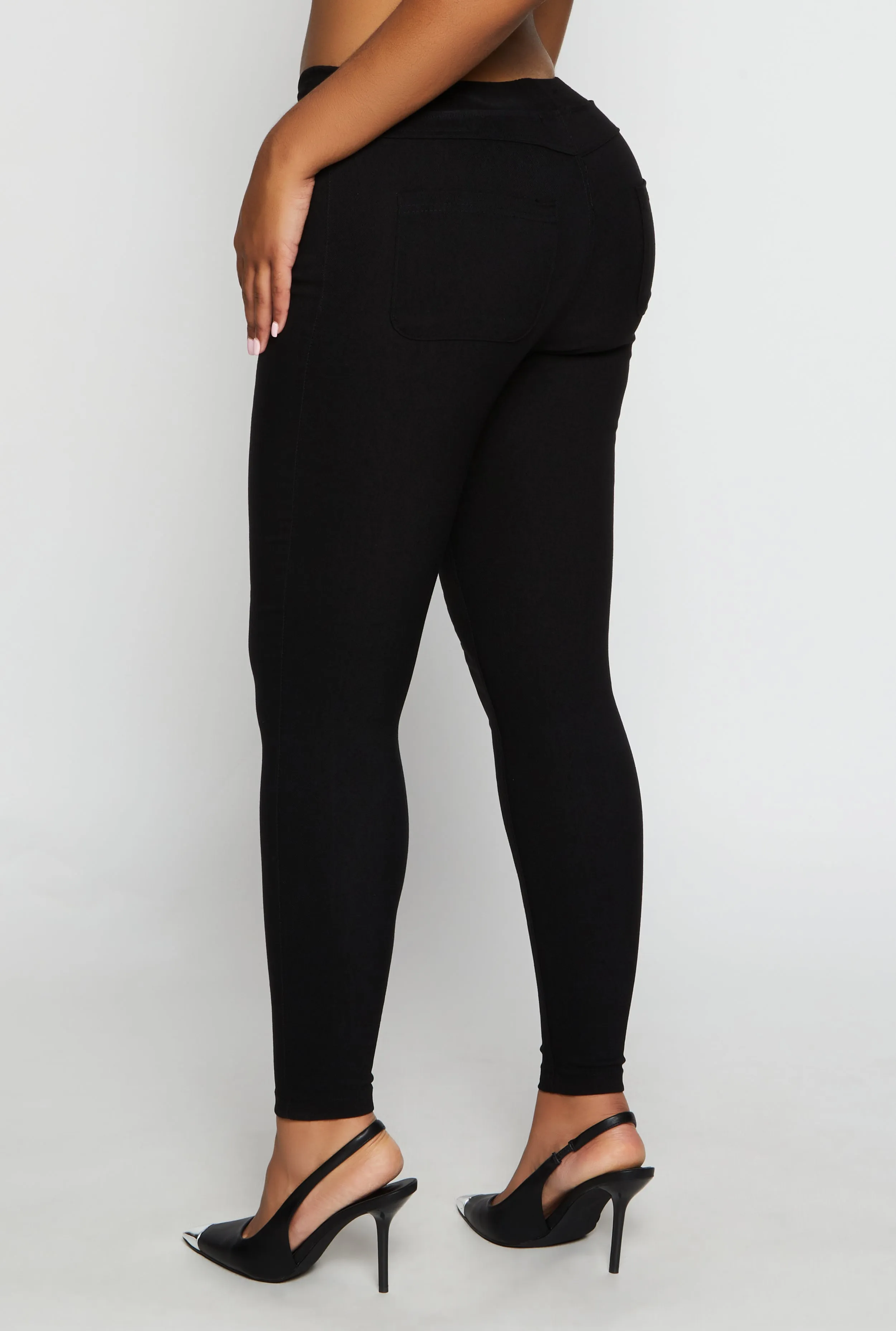 Drawstring High Waisted Skinny Leg Pants sold by Rainbow product image thumbnail 3