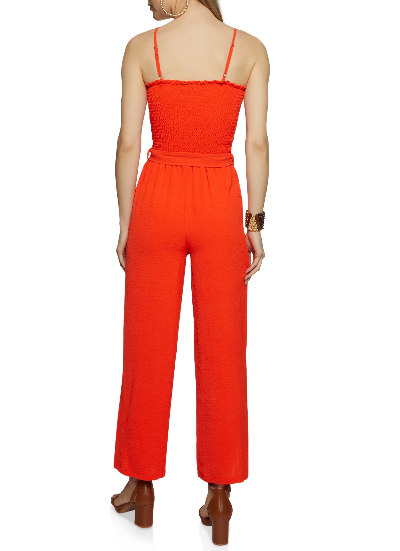 Smocked Tie Waist Jumpsuit sold by Rainbow product image thumbnail 2