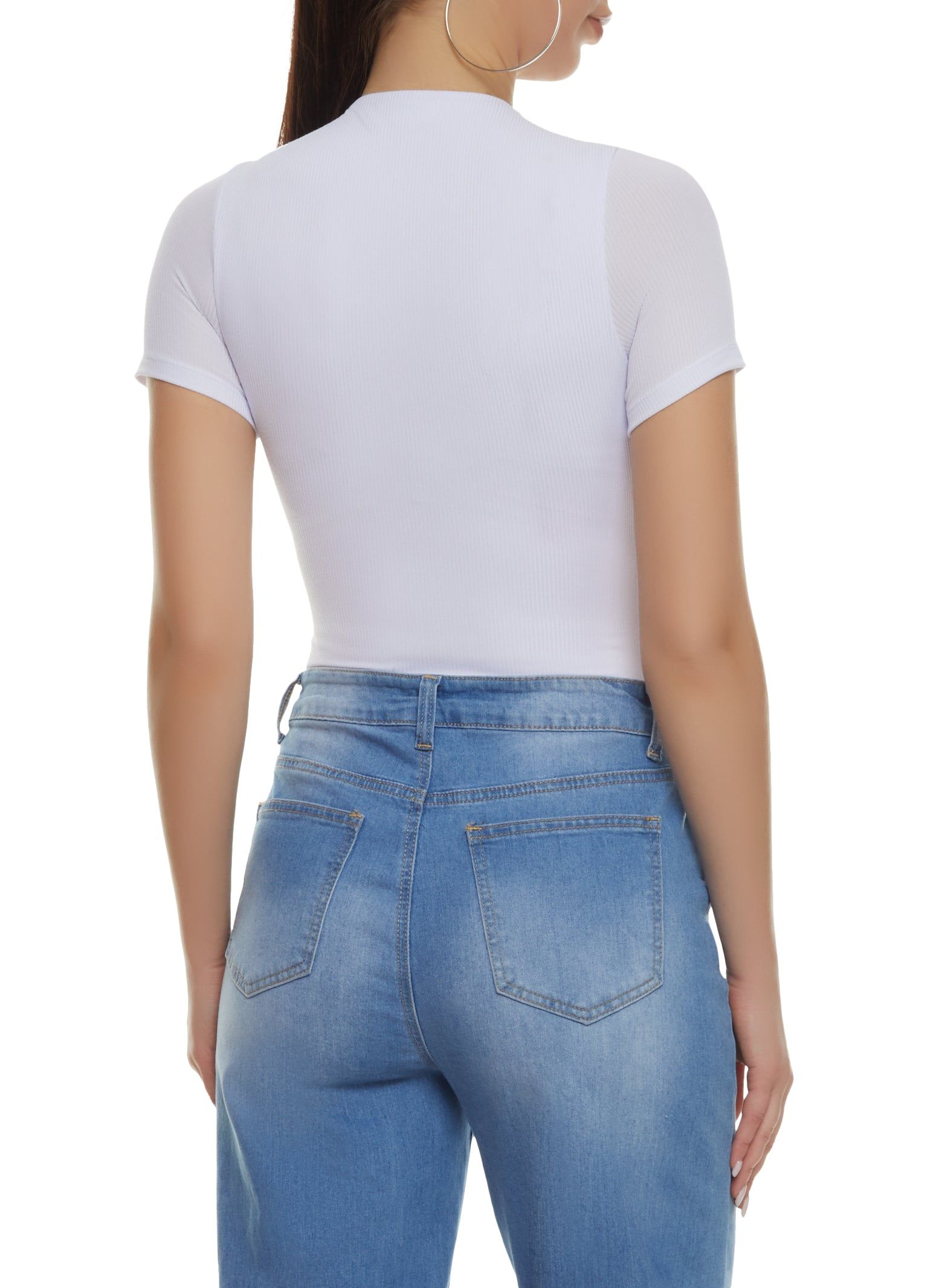 Double Layer Short Sleeve Bodysuit sold by Rainbow product image thumbnail 3