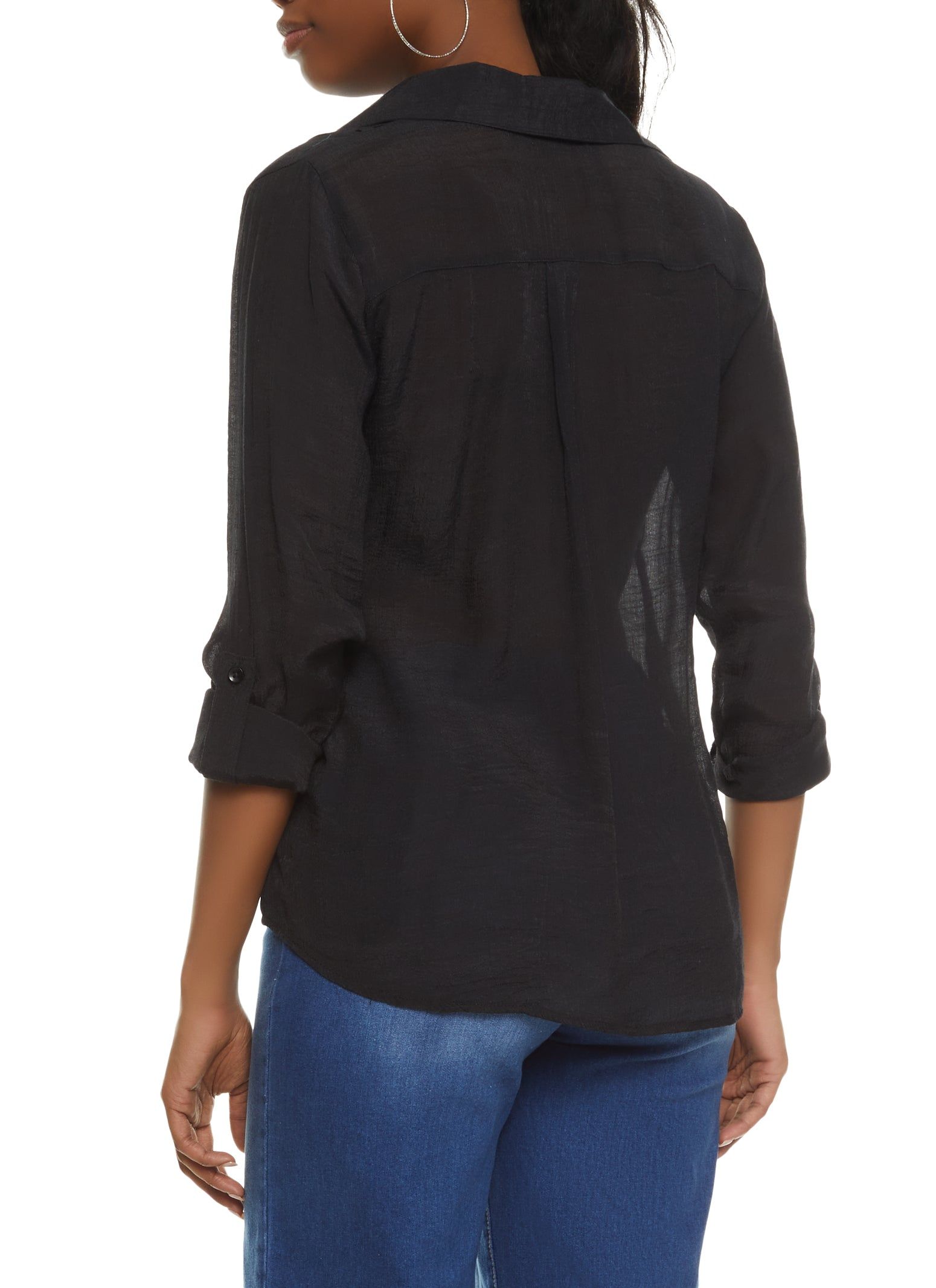Pintuck Button Front Shirt sold by Rainbow product image thumbnail 2