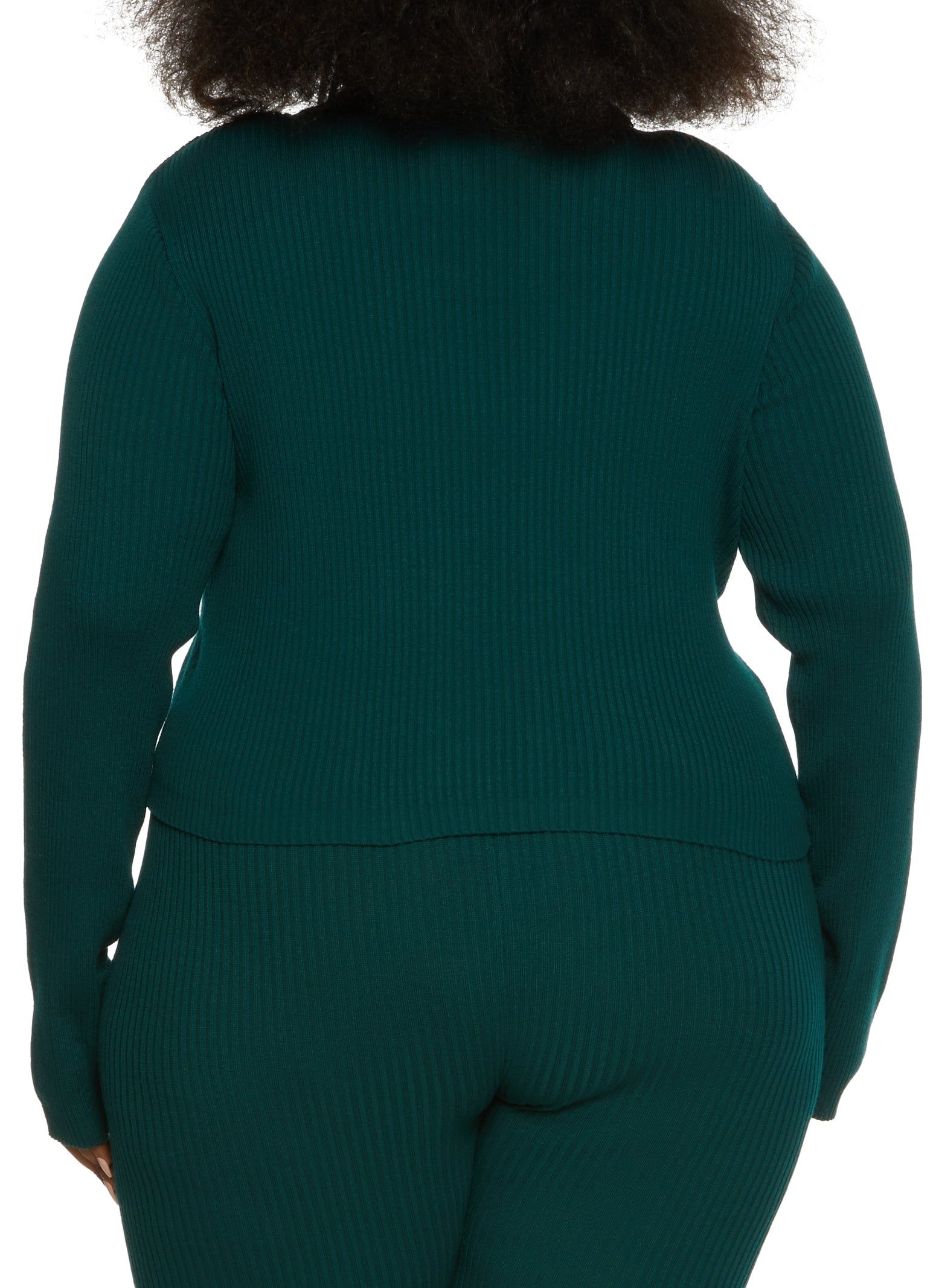 Plus Size Solid Ribbed Turtleneck Sweater sold by Rainbow product image thumbnail 3
