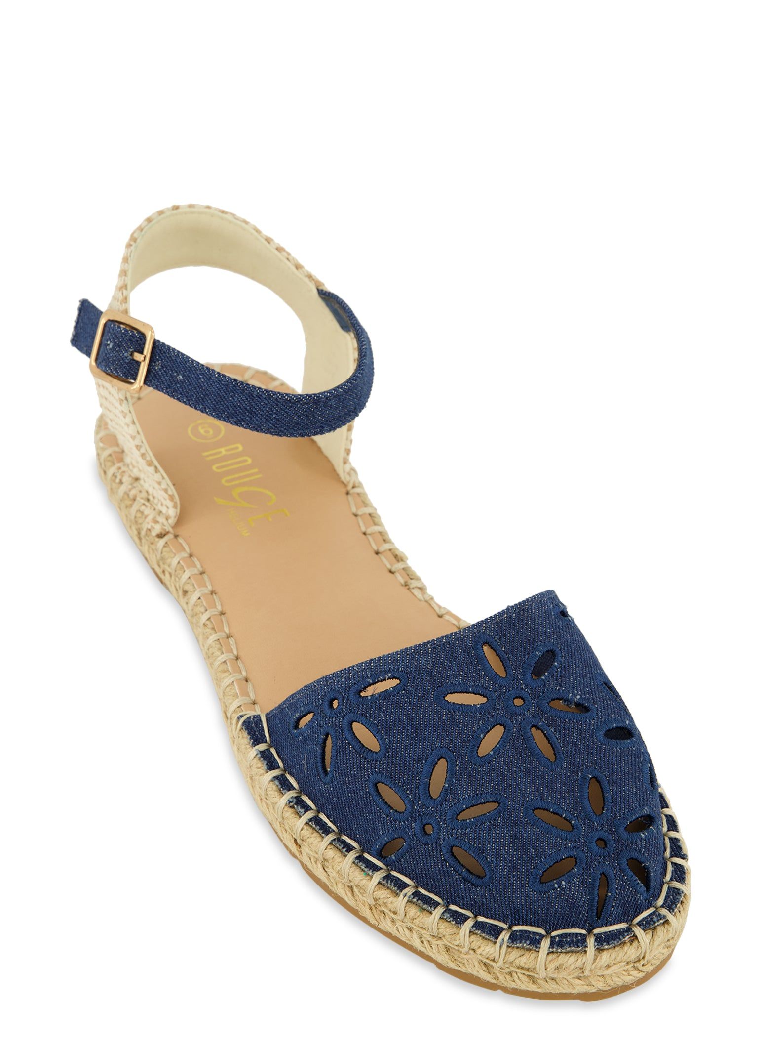 Flower Cut Out Espadrille Sandals sold by Rainbow