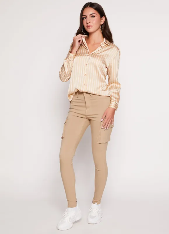 Hyper Stretch Skinny Leg Cargo Pants sold by Rainbow