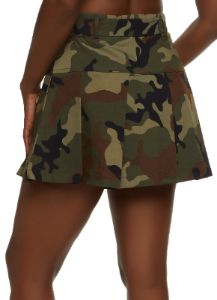 Belted High Waist Pleated Skirt sold by Rainbow