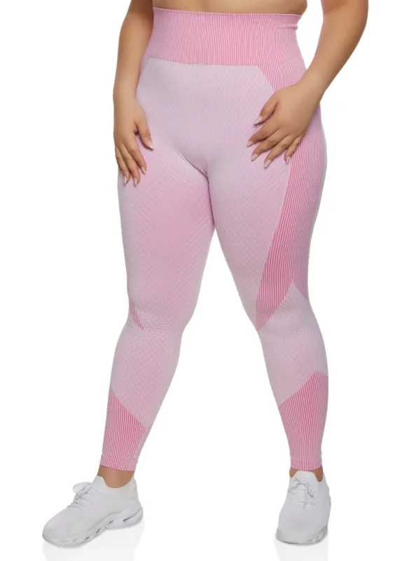 Plus Size Daisy Seamless Textured Knit Leggings sold by Rainbow