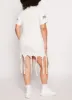 Plus Size She Is Me Graphic Knot Fringe Dress sold by Rainbow