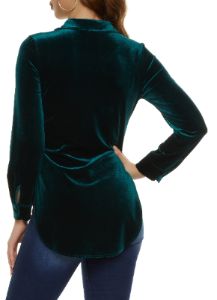 Velvet Button Front Shirt sold by Rainbow