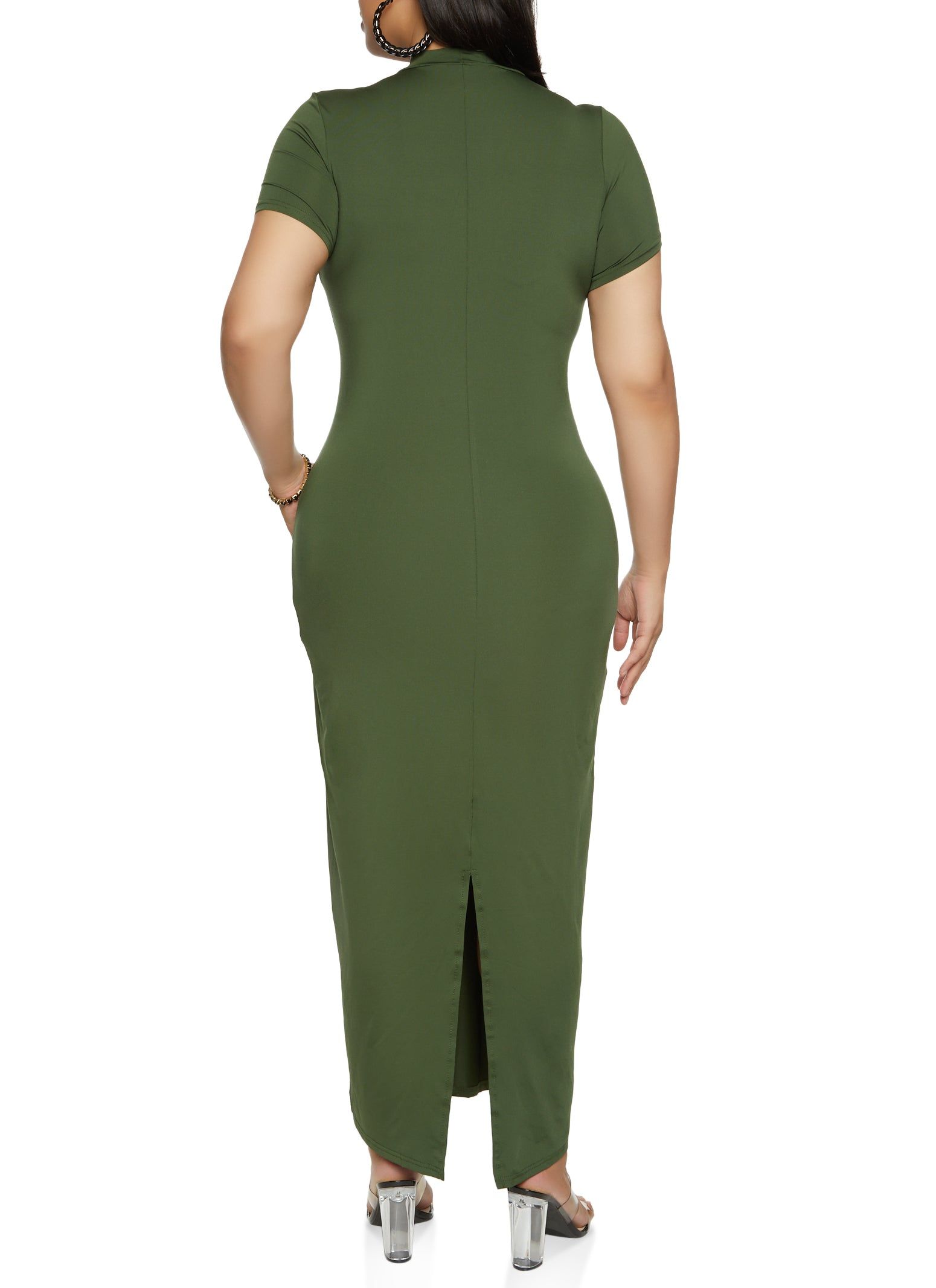 Plus Size Basic T Shirt Maxi Dress sold by Rainbow product image thumbnail 3