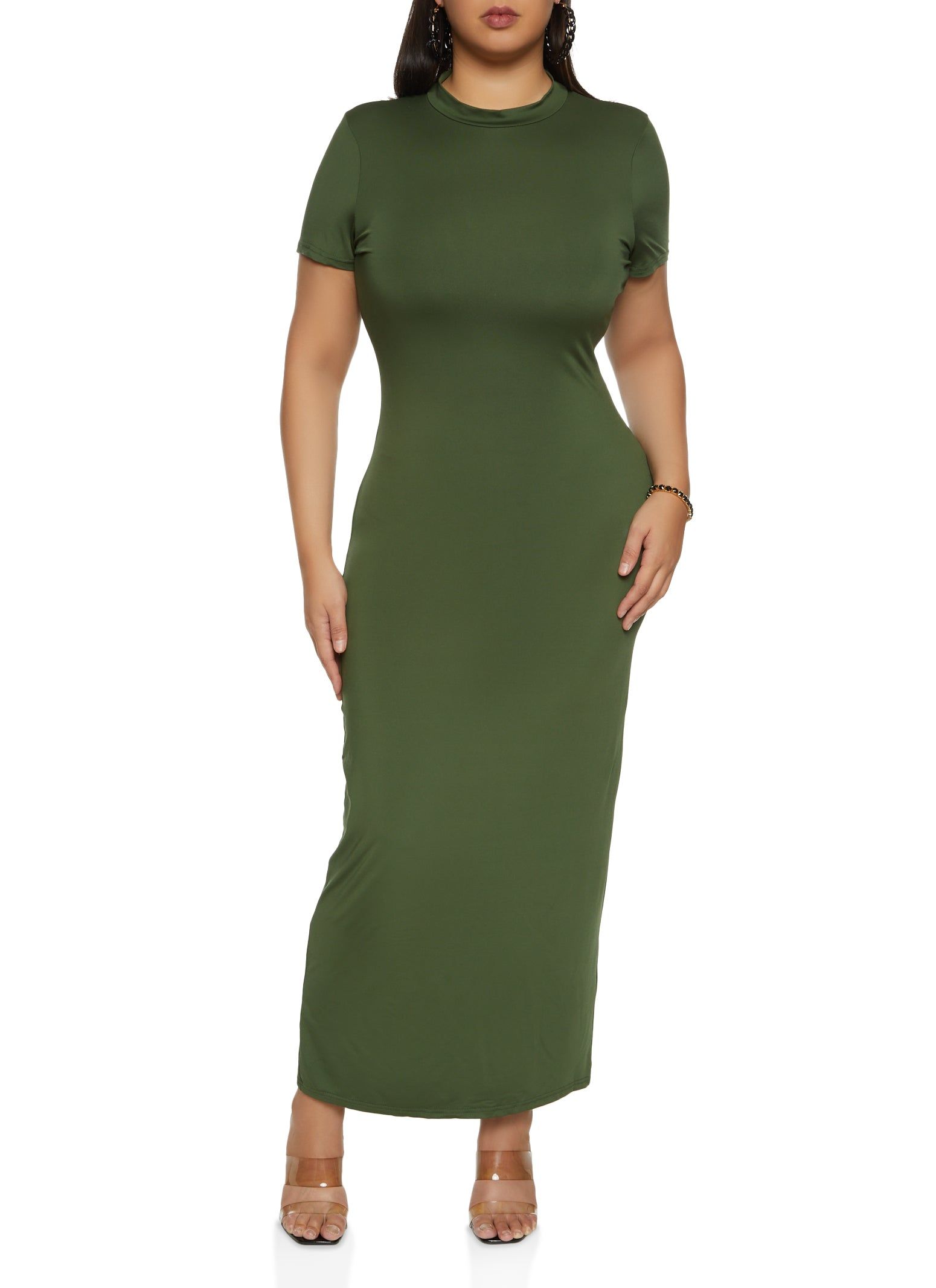 Plus Size Basic T Shirt Maxi Dress sold by Rainbow product image thumbnail 2