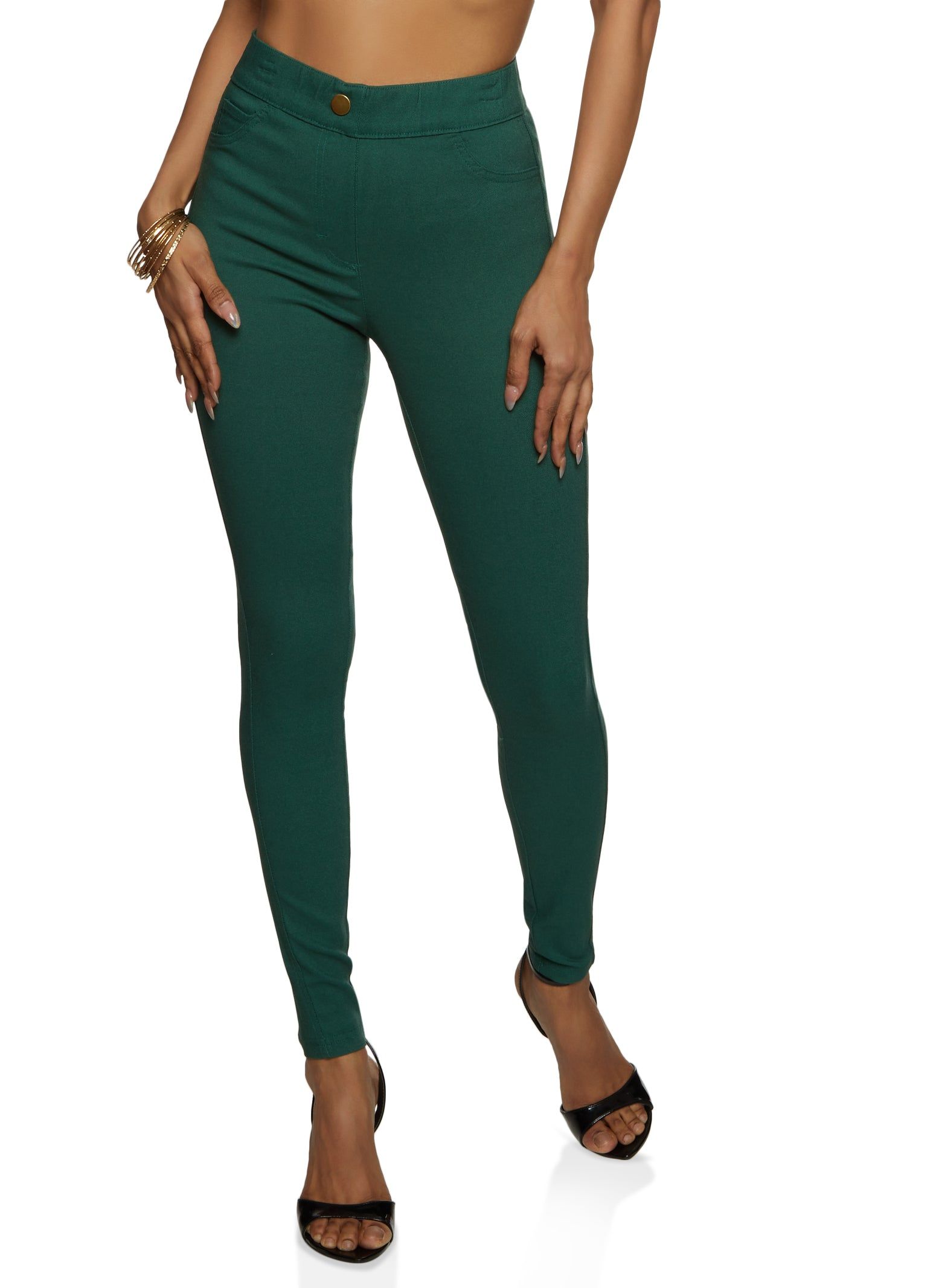 High Waisted Stretch Skinny Pants sold by Rainbow