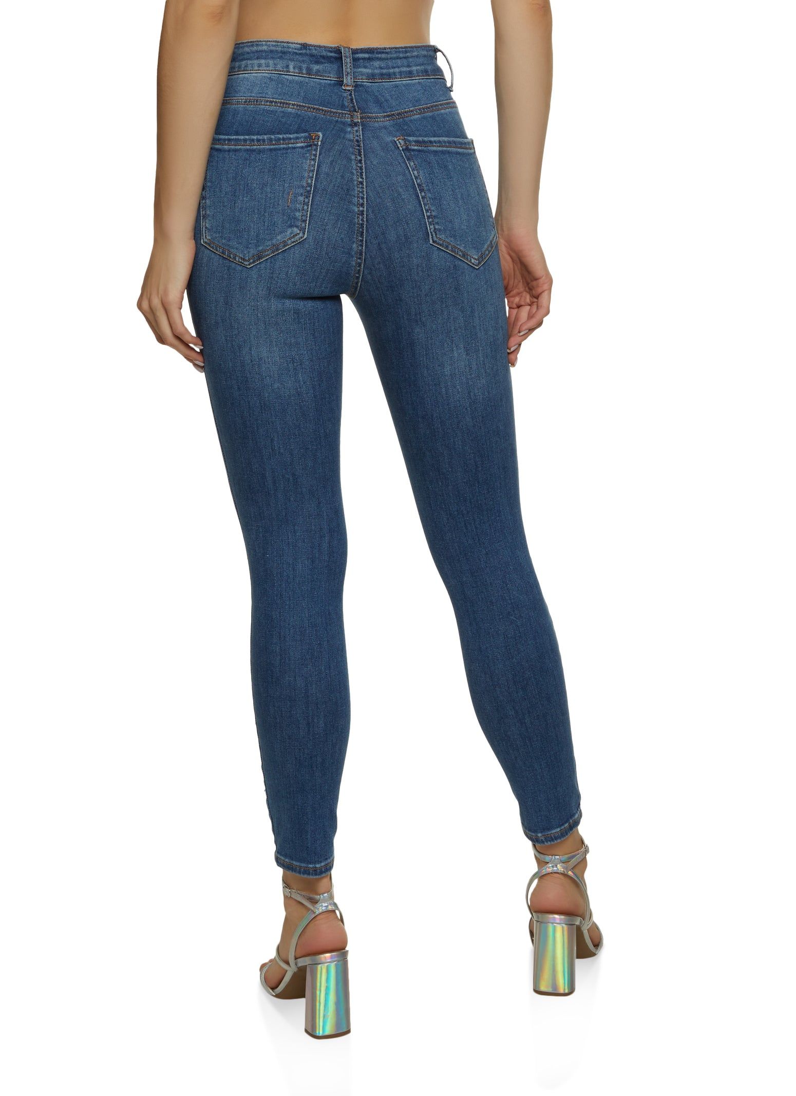 WAX Distressed Stretch Skinny Jeans sold by Rainbow product image thumbnail 2