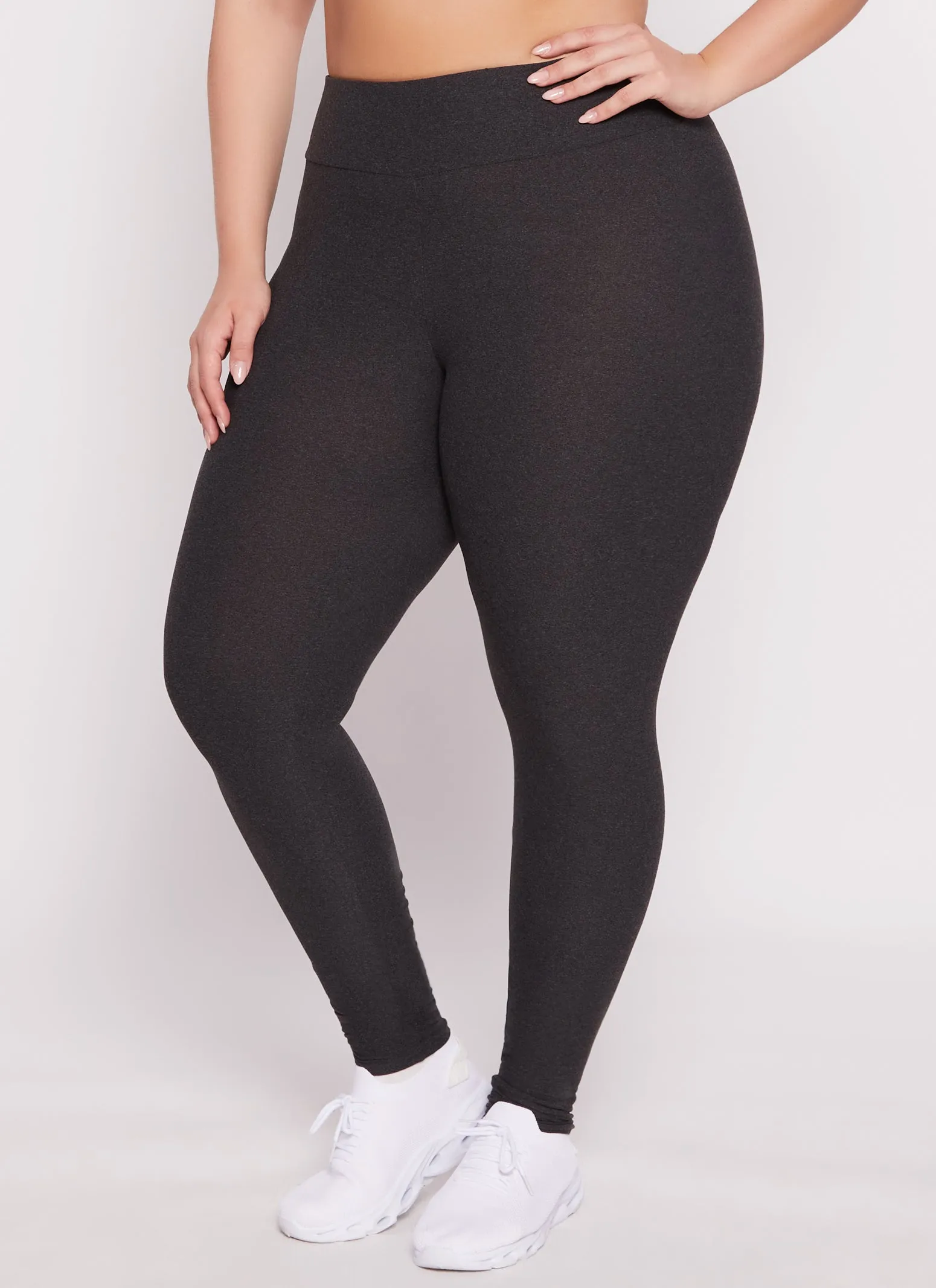 Plus Size High Waisted Basic Leggings sold by Rainbow product image thumbnail 2