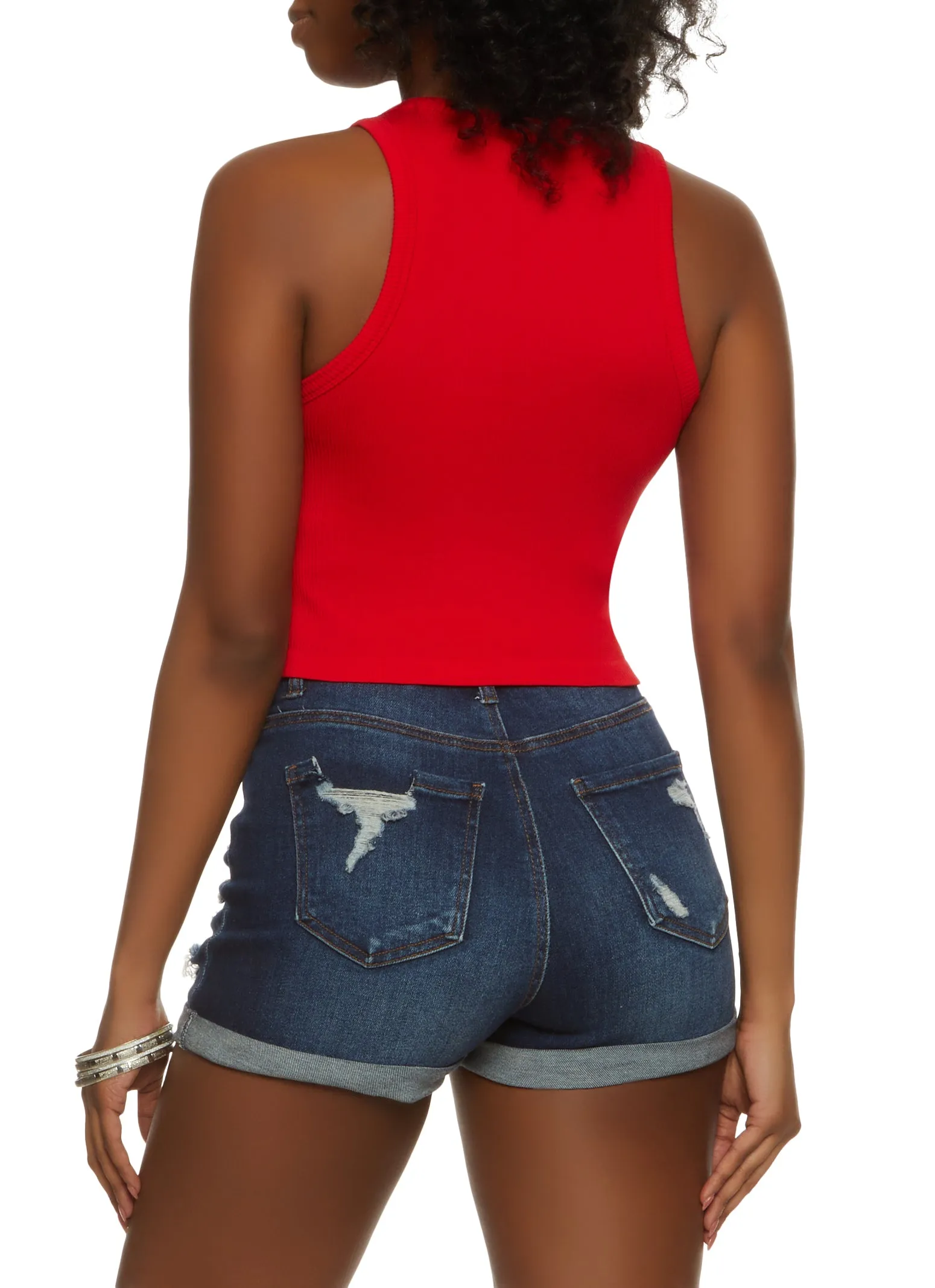 Seamless Ribbed Racerback Tank Top sold by Rainbow product image thumbnail 2