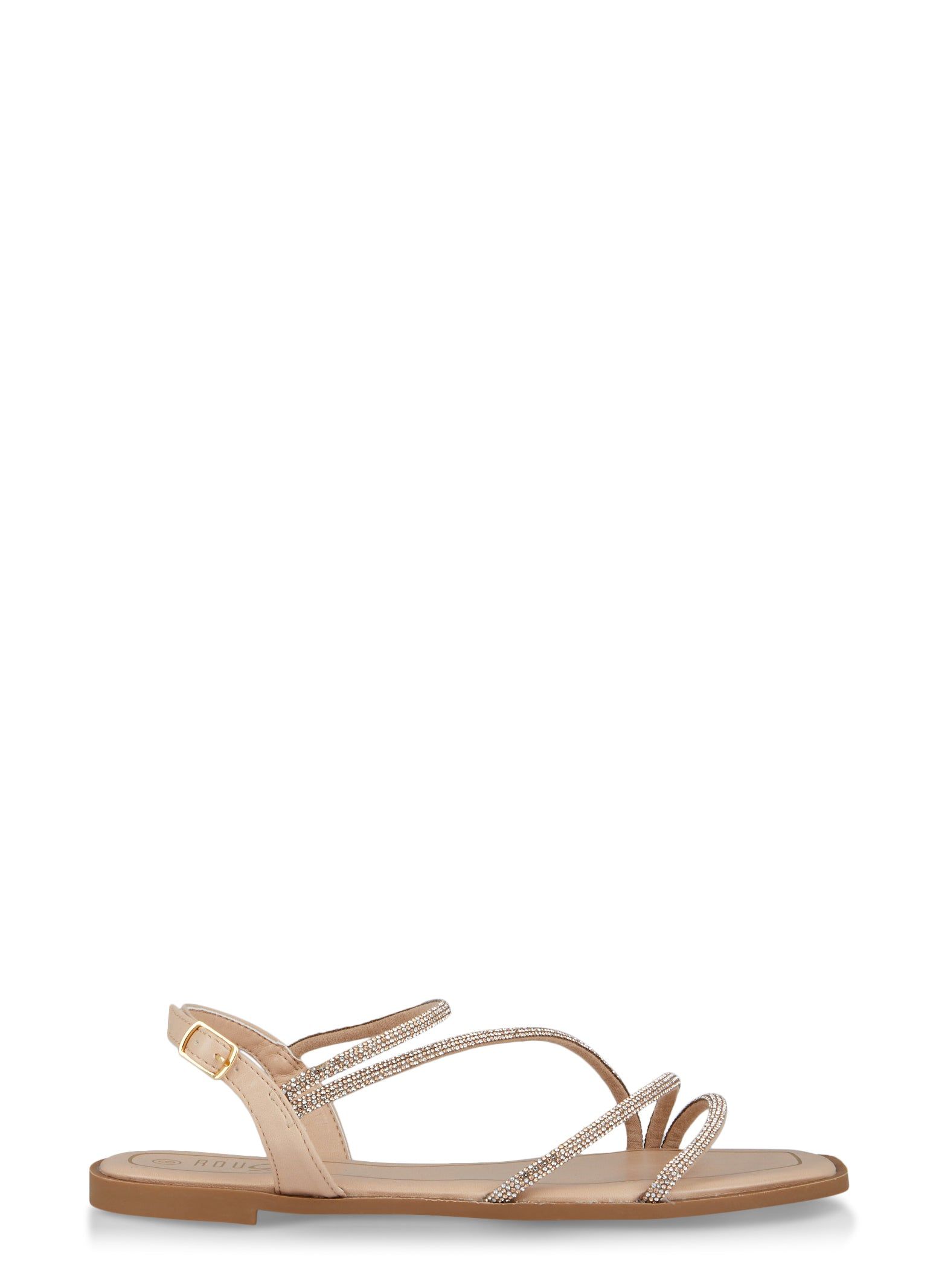 Strappy Rhinestone Ankle Strap Flat Sandals sold by Rainbow product image thumbnail 2