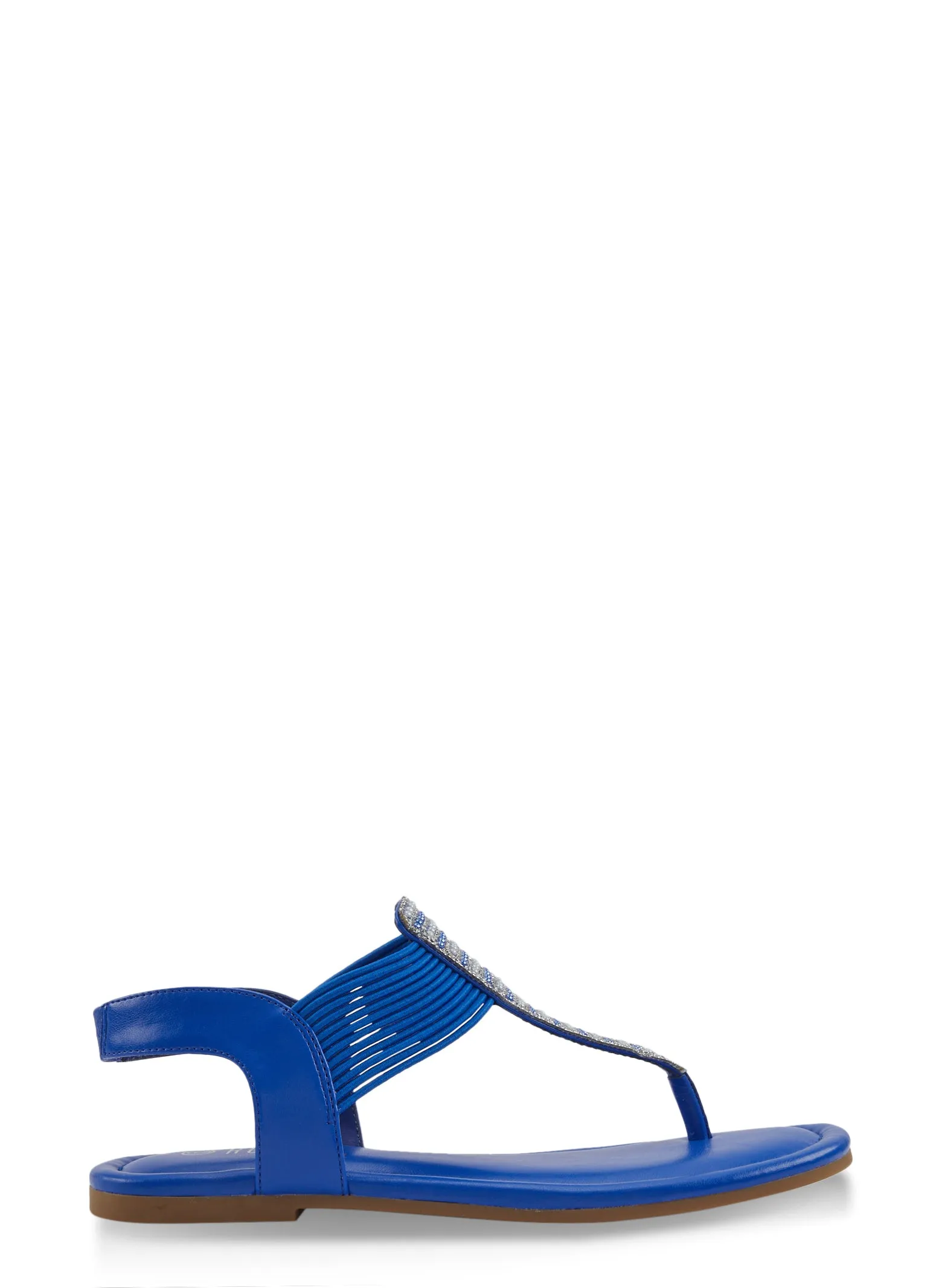 Rhinestone Faux Pearl Detail Corded Thong Sandals sold by Rainbow product image thumbnail 2