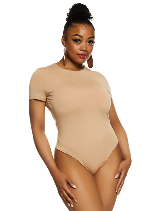 Plus Size Daisy Double Layer Crew Neck Bodysuit sold by Rainbow