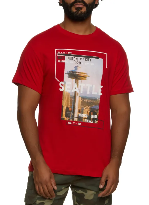 Mens Seattle Graphic T Shirt sold by Rainbow