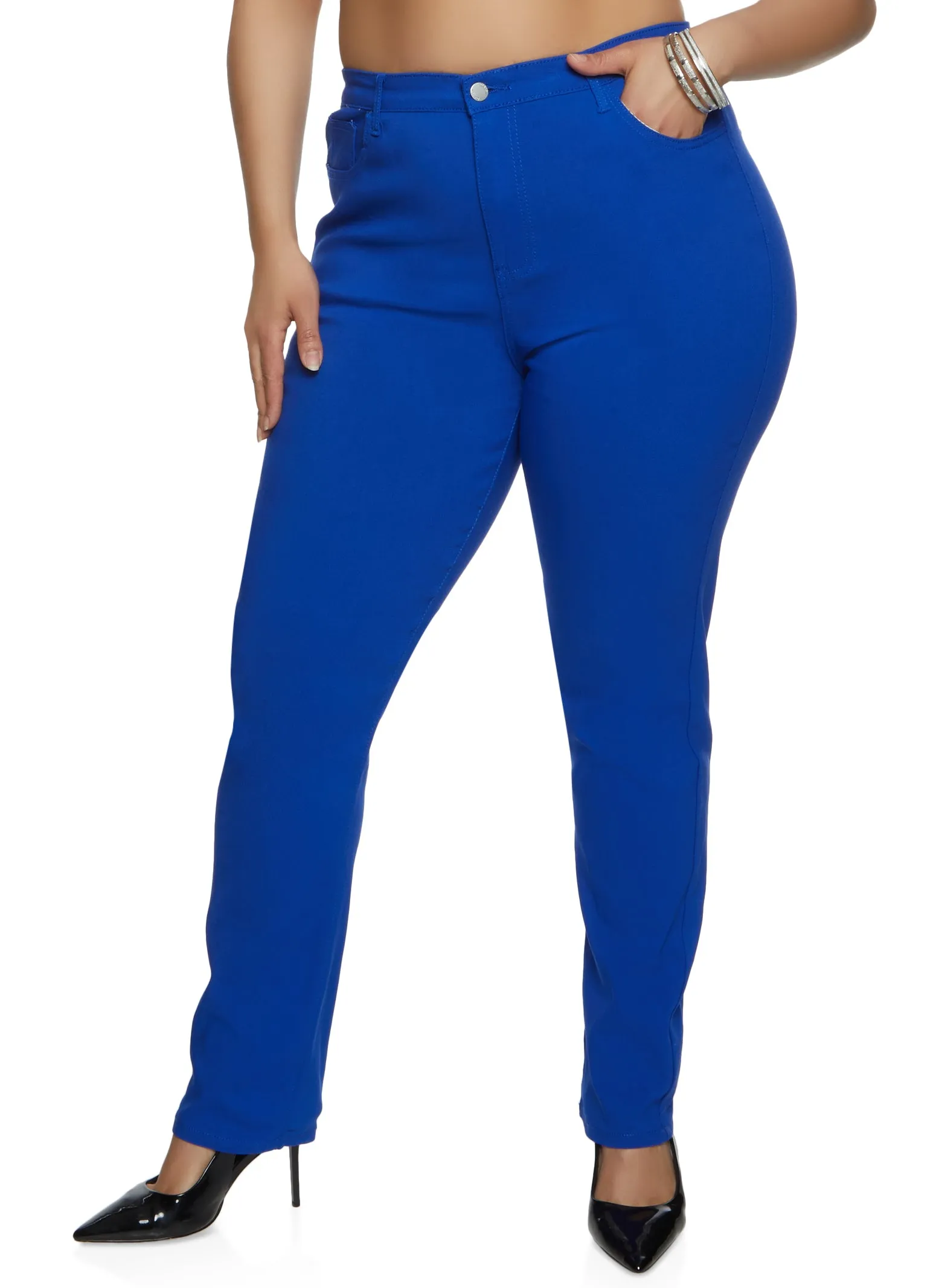 Plus Size Daisy High Waist Slim Fit Pants sold by Rainbow