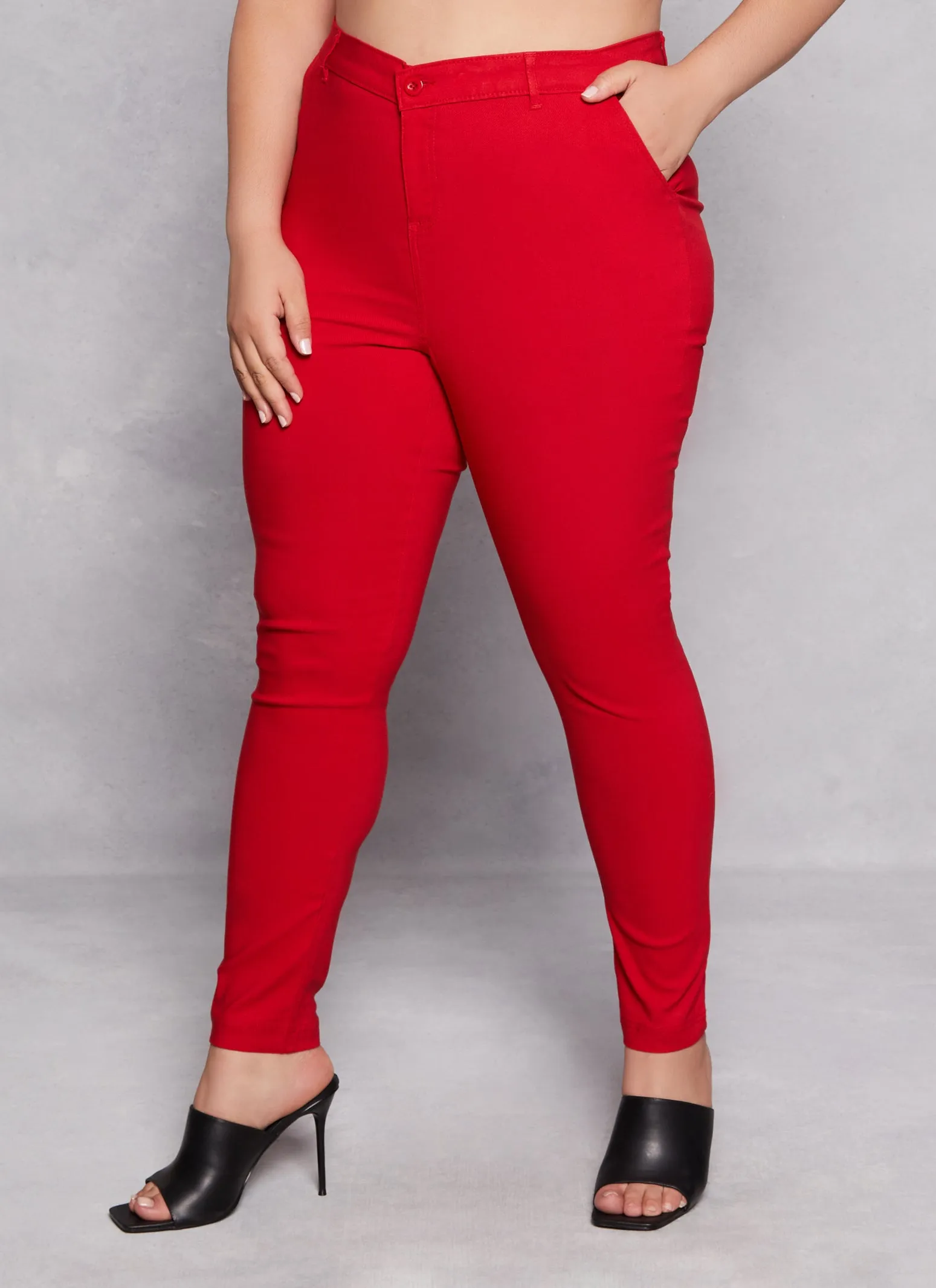 Plus Size Hyperstretch Skinny Leg Dress Pants sold by Rainbow product image thumbnail 2