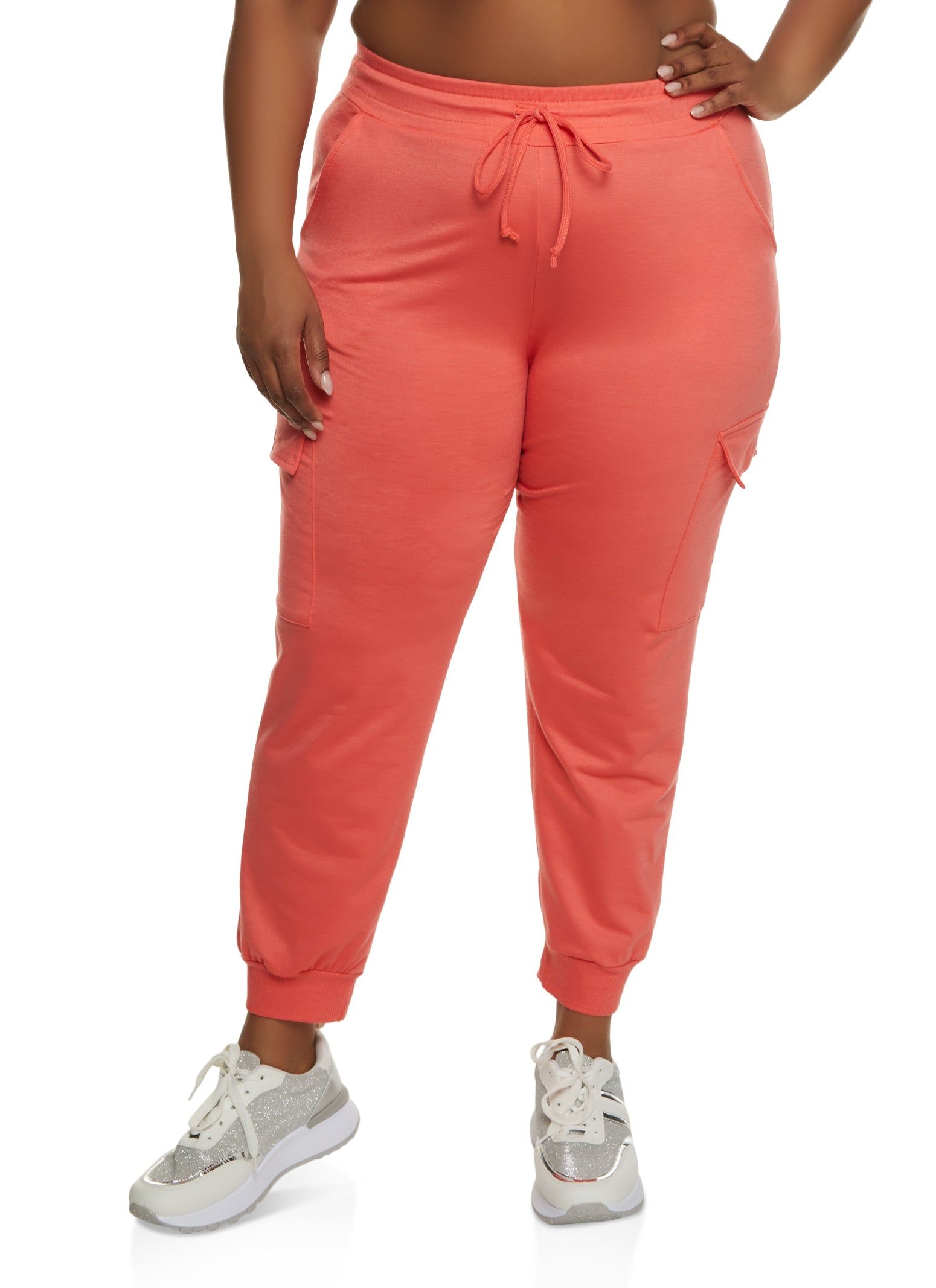 Plus Size French Terry High Waist Joggers sold by Rainbow