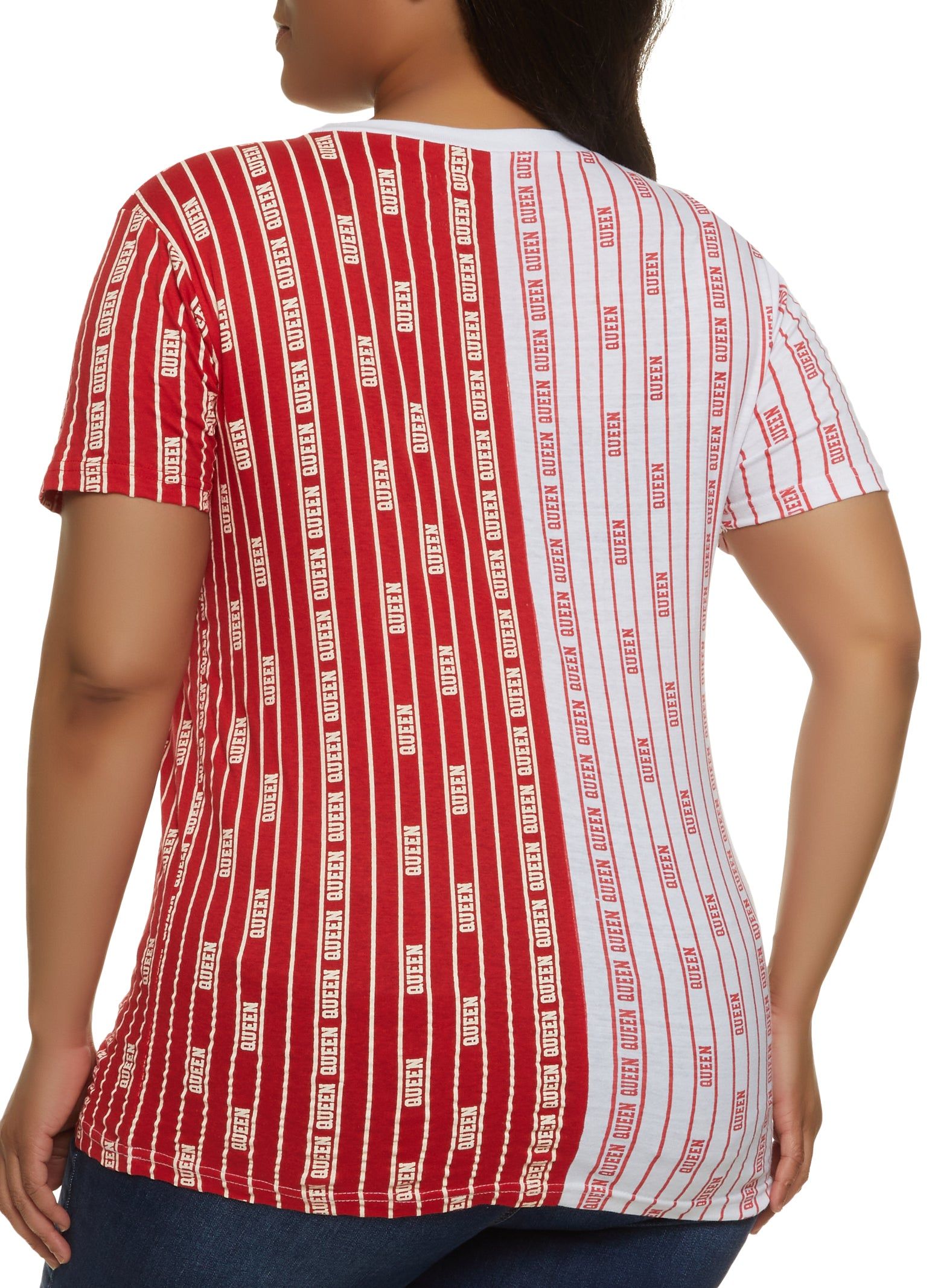 Plus Size Savage Queen Color Block Graphic Tee sold by Rainbow product image thumbnail 2